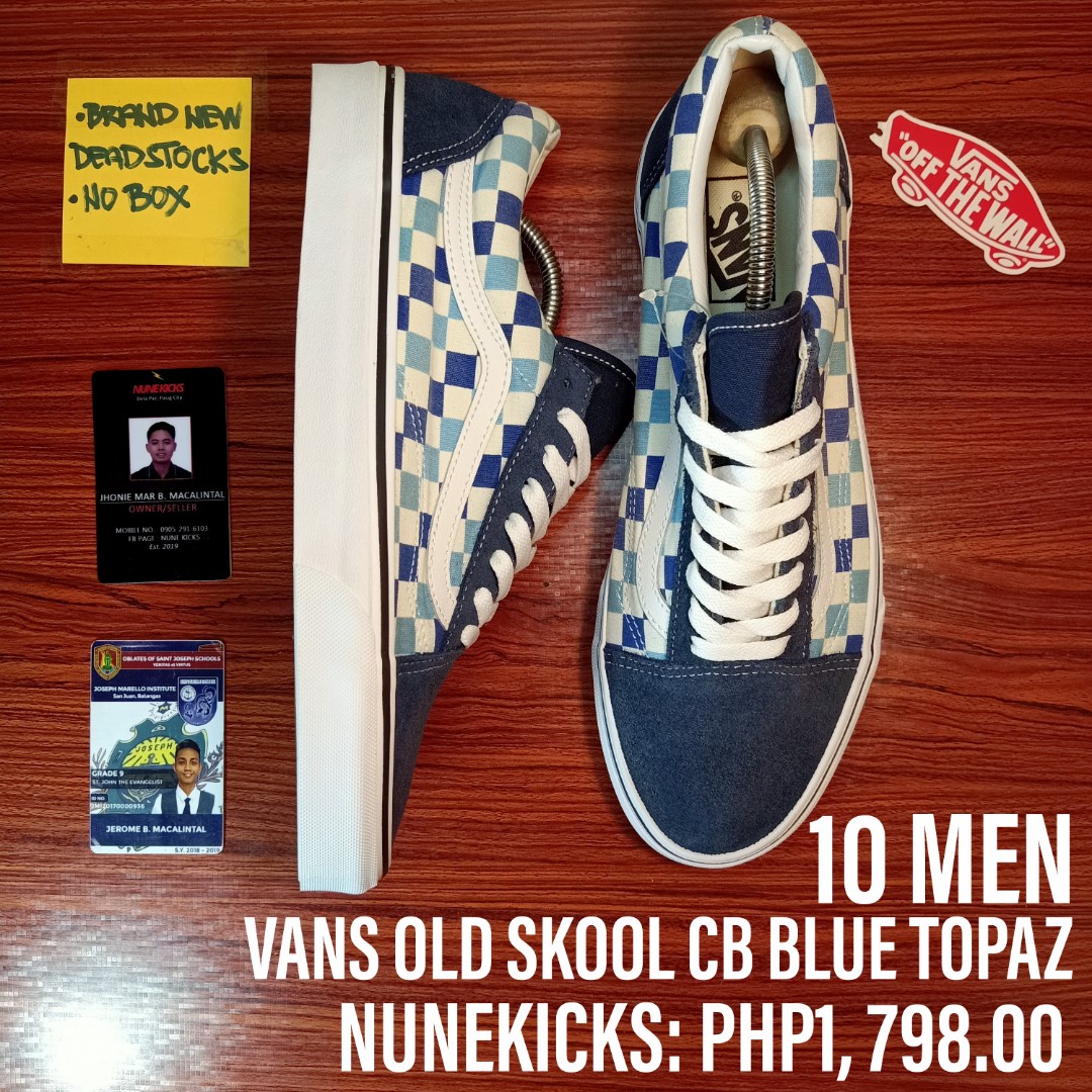 topaz and white checkered vans