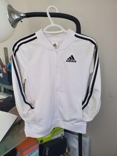 White adidas track jacket