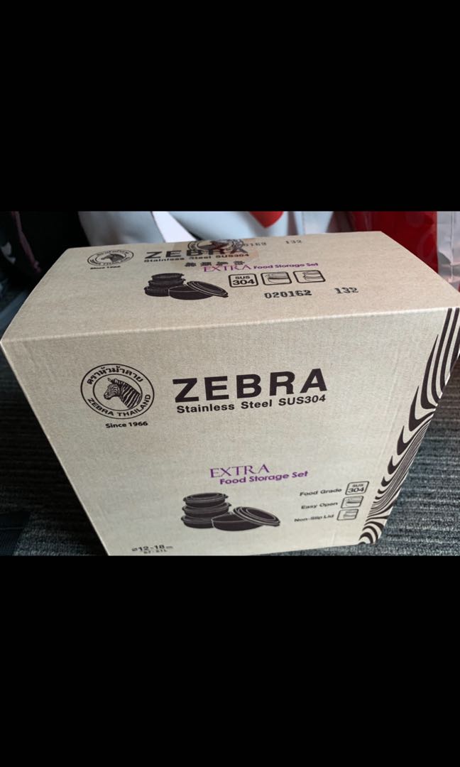 Zebra Stainless Steel SUS304 Food Storage Set 不銹鋼食物儲存套裝, 傢俬＆家居, 廚具和餐具