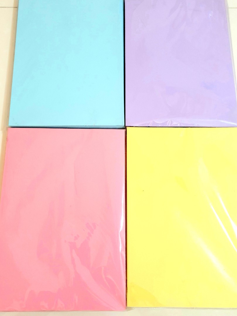 20 sheets 160 gsm A4 colour paper construction paper craft paper clearance,  Books & Stationery, Stationery on Carousell