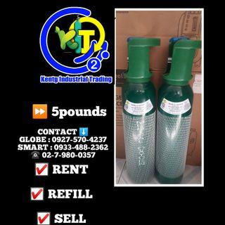 5lbs Medical Oxygen Tank w/content only