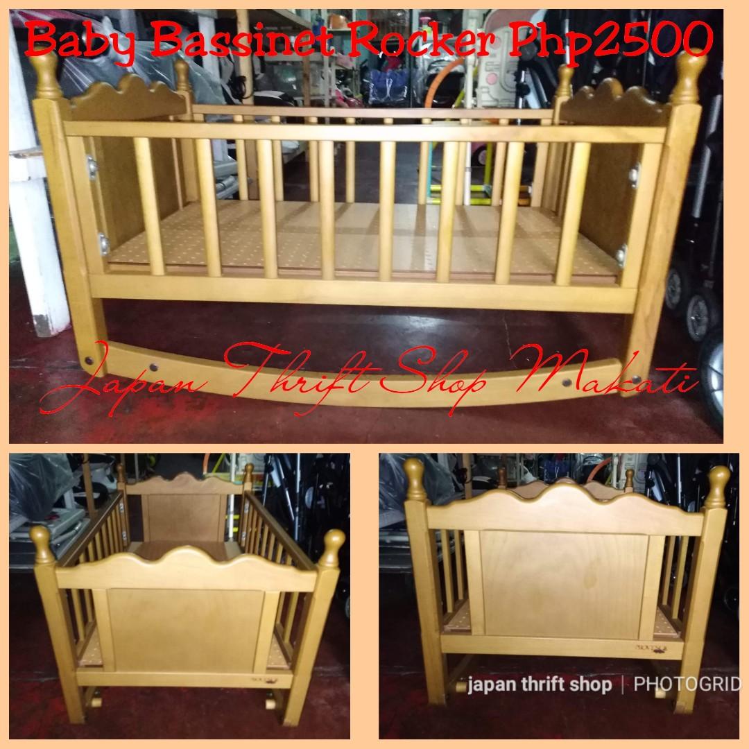 wooden rocker bassinet