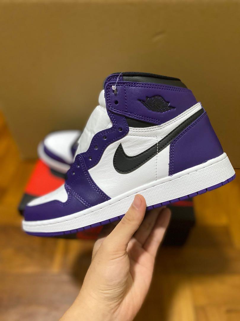 jordan 1 court purple 7y