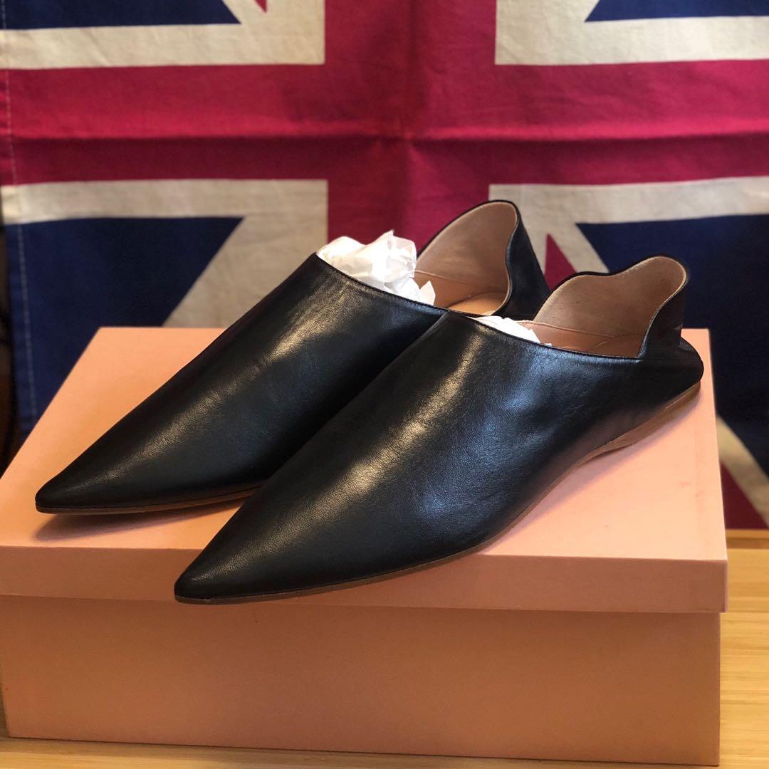 Acne Studios Aminatha Collapsible Heel Leather Loafers