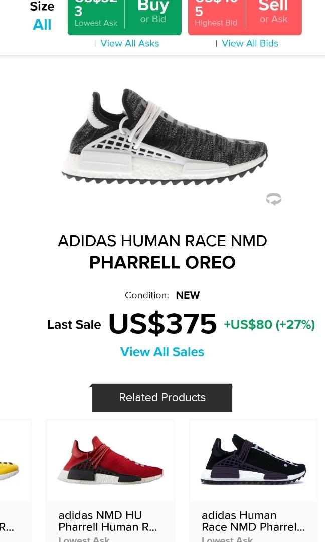 Human race nmd pharrell hotsell oreo