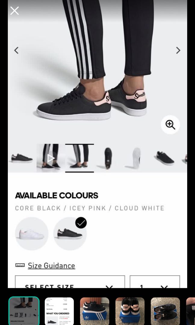 black pink stan smith