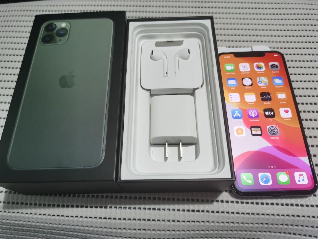 Apple Iphone 11 Pro Max NTC Openline Complete All Original PP/A Warranty (Category: iPhone 11 Series) located in Manila. Submitted by doriginal (Listing ID 1014116790, Image 2). Description: Flawless No Issue Openline Color Midnight Green NTC Approved Local Unit PP/A Complete All Original Under Warranty 2021.