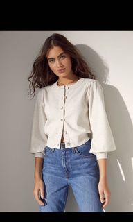 Aritzia Wilfred Alessia Cardigan in Heather Mullein Size Small