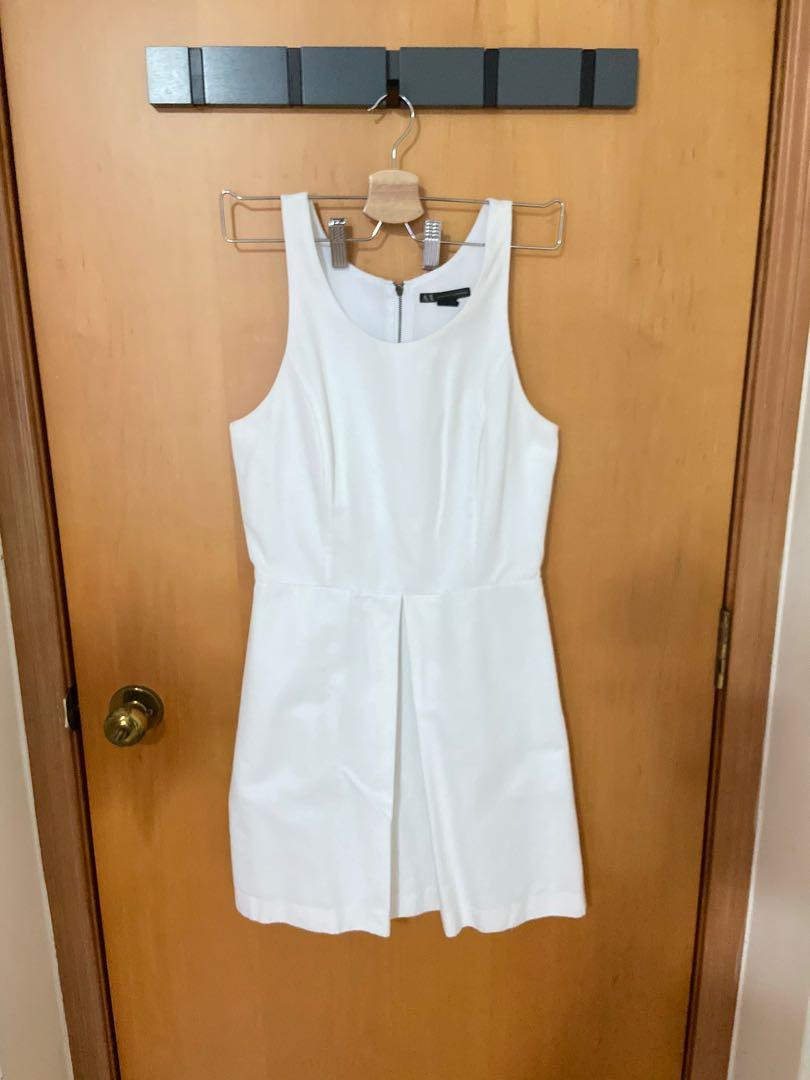 armani exchange white dress