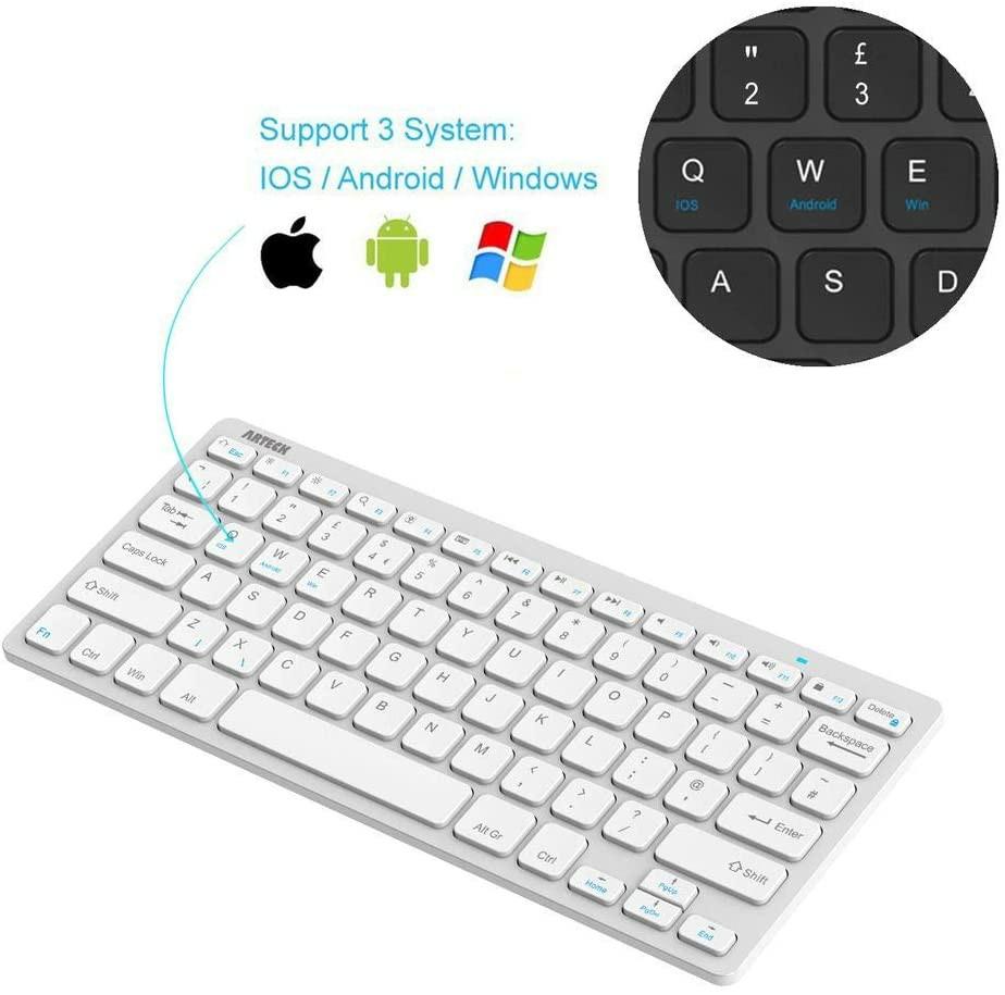 Arteck UltraSlim Bluetooth Keyboard Compatible with iPad 10.2inch