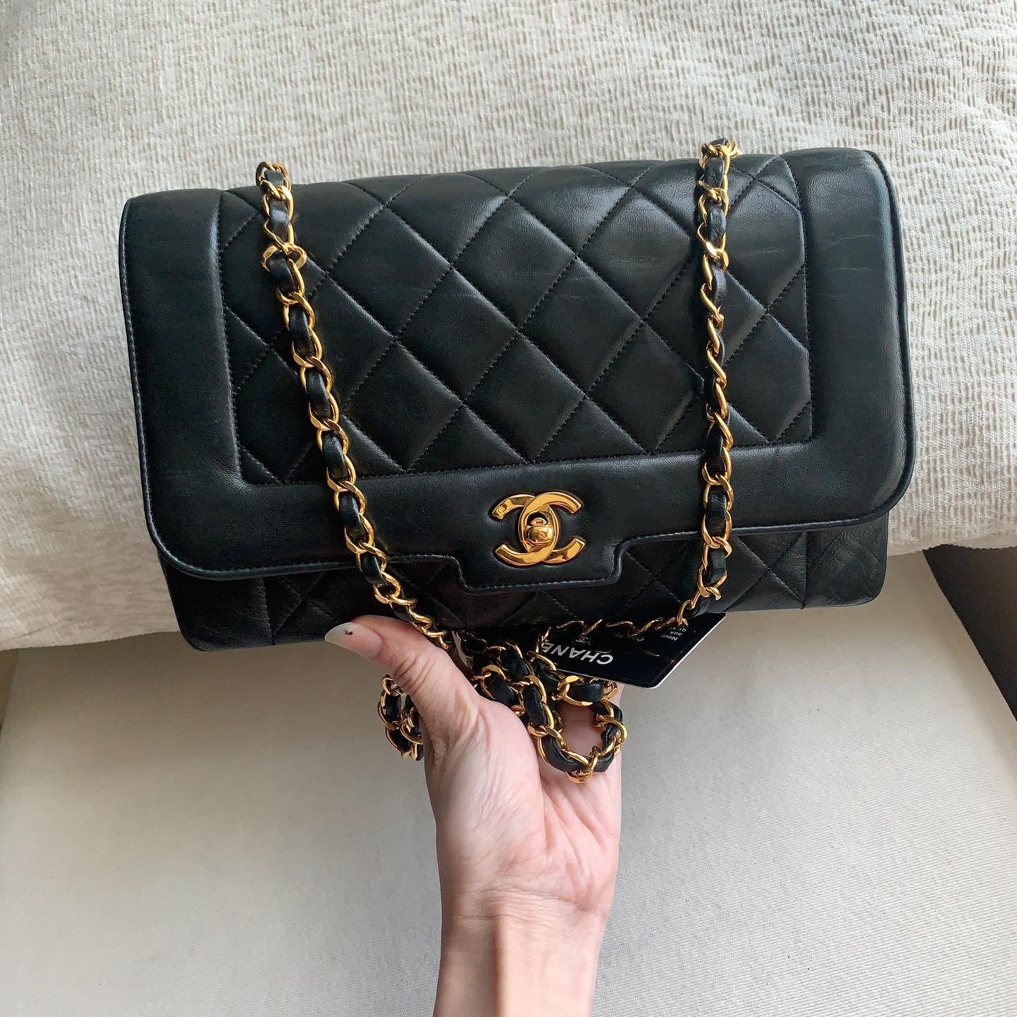 AUTHENTIC CHANEL Diana (Cousin) Crossbody Flap Bag, Luxury, Bags