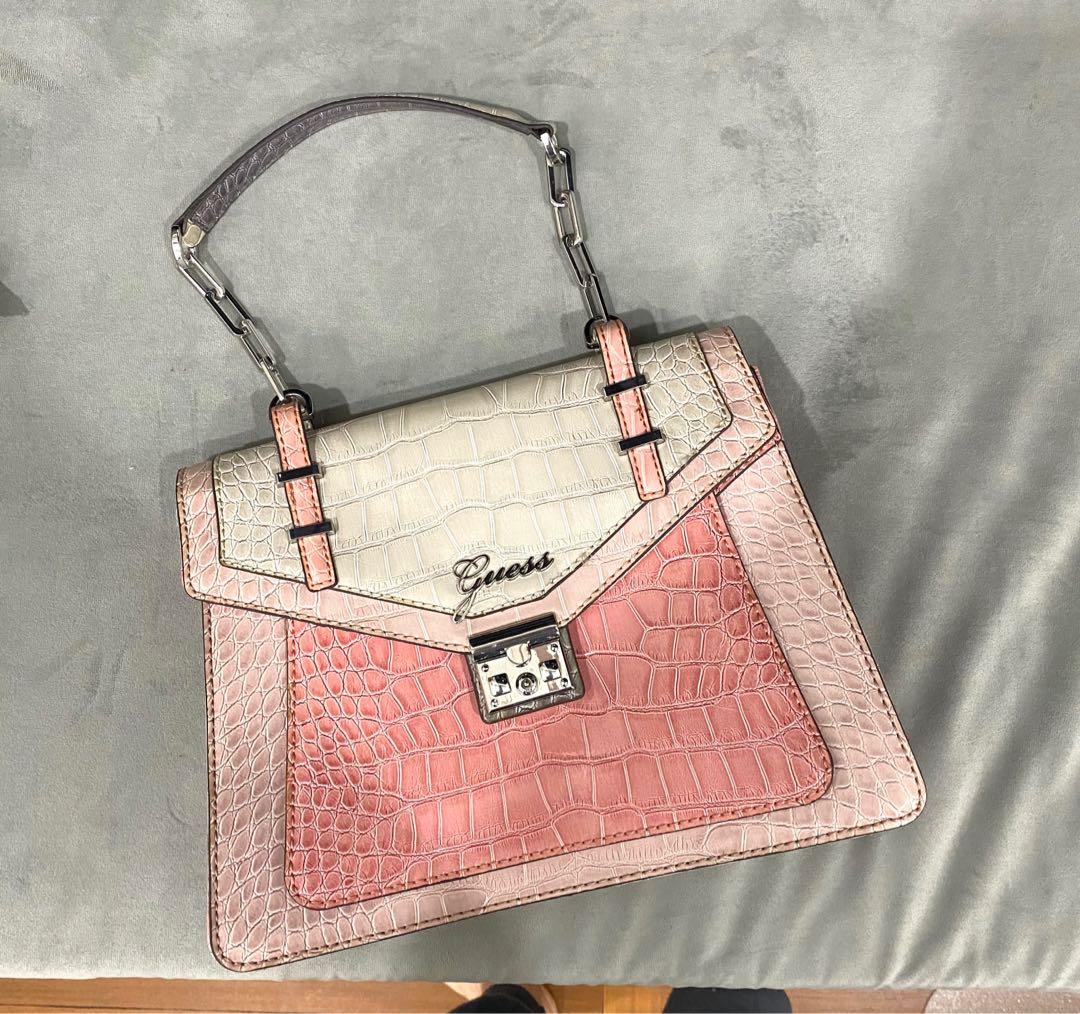 guess pink handbag