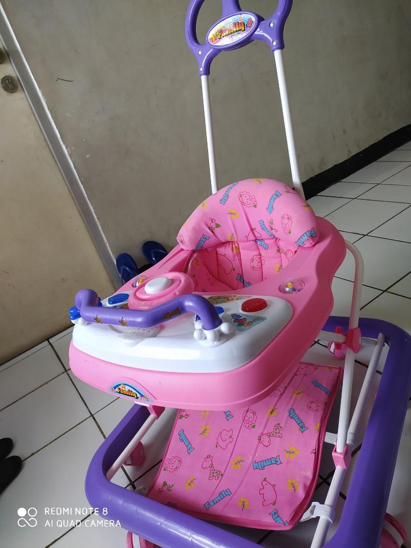 Baby walker clearance family pink