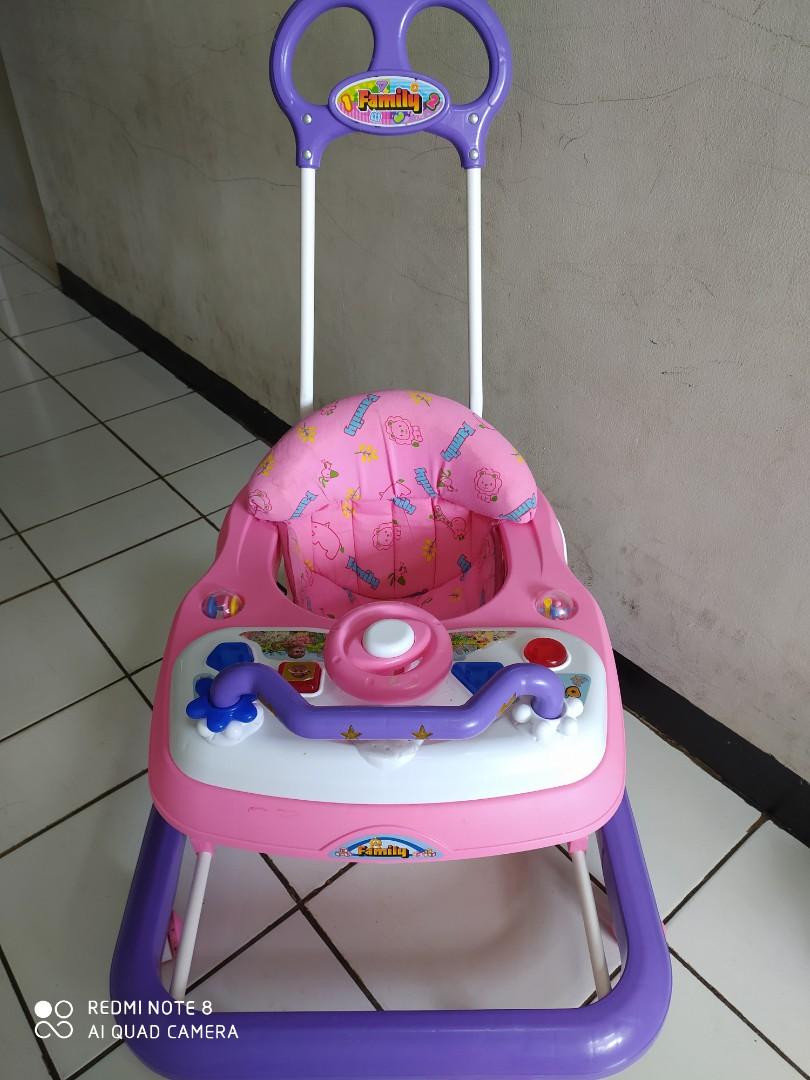 Baby walker clearance family pink