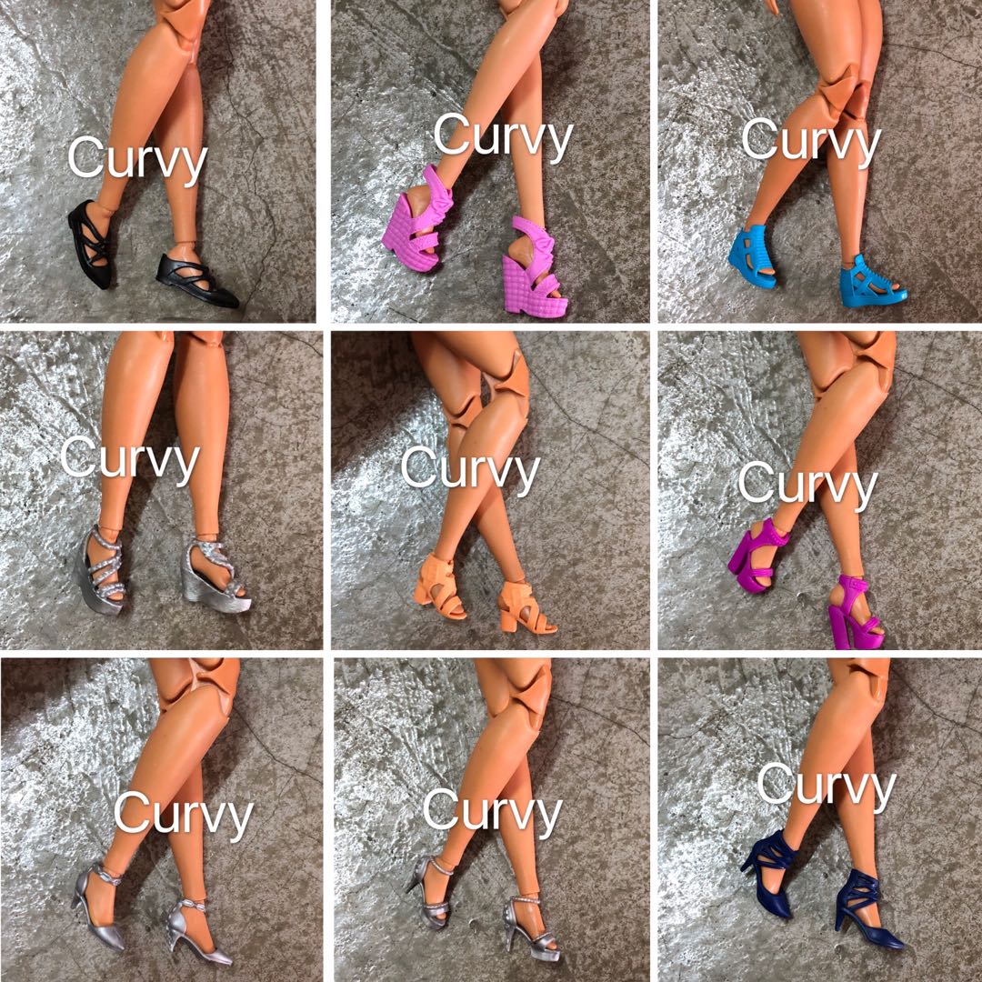 barbie curvy shoes