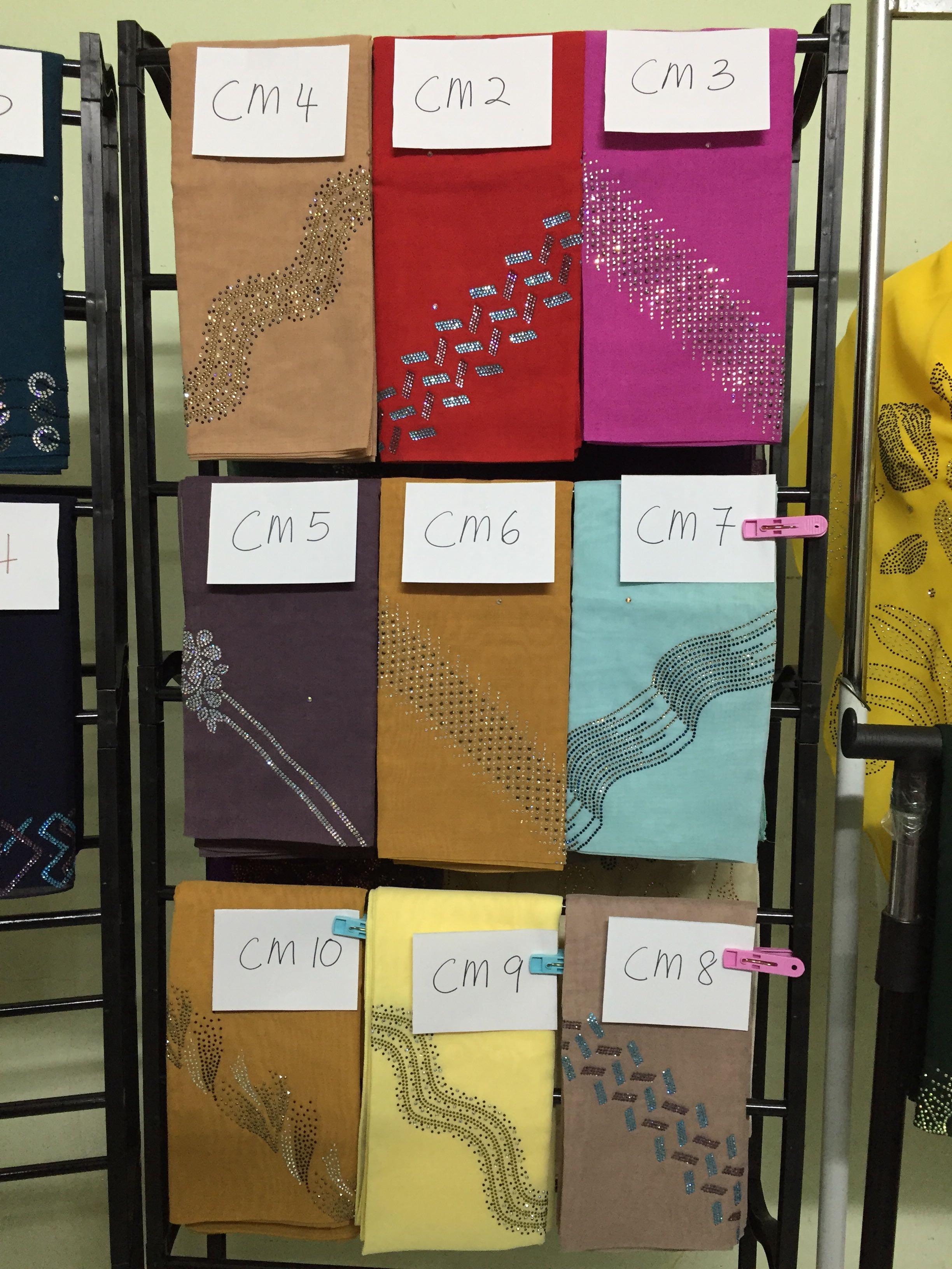 Bawal Crown Mix Batu Copy Swarovski Muslimah Fashion Scarves On