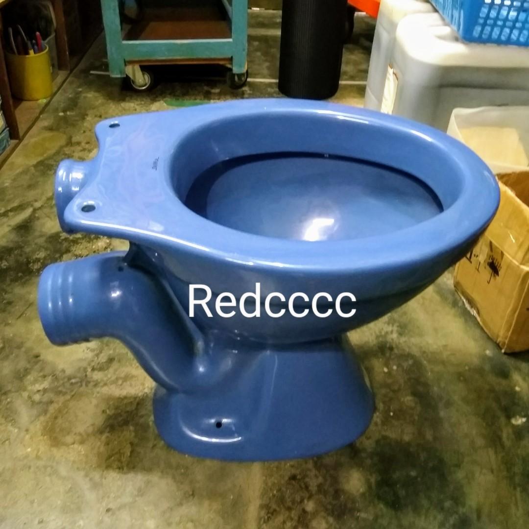 (Blue) Ceramic Toilet Bowl; Jamban duduk Ceramic biru tandas bilik