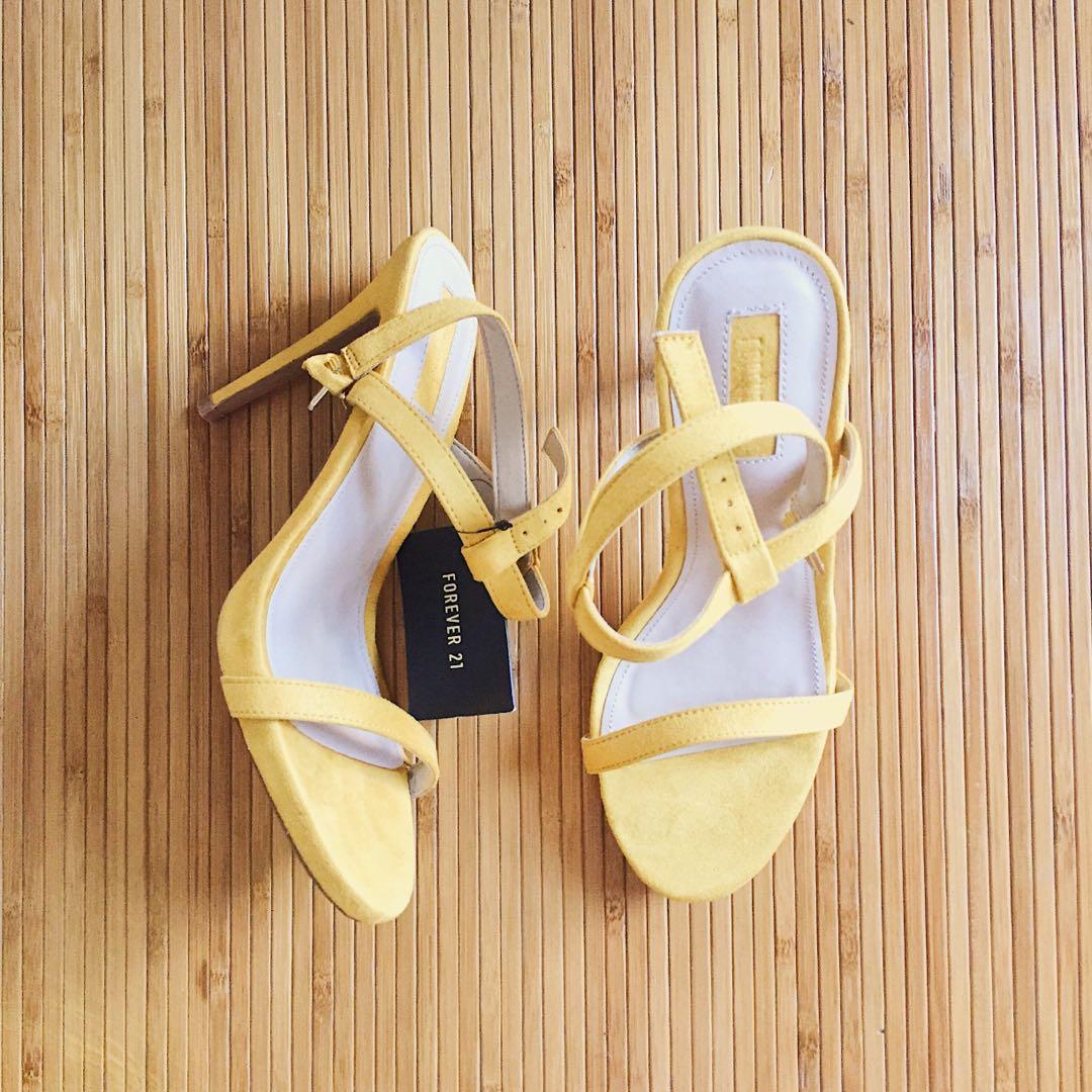 Forever 21 yellow heels hotsell