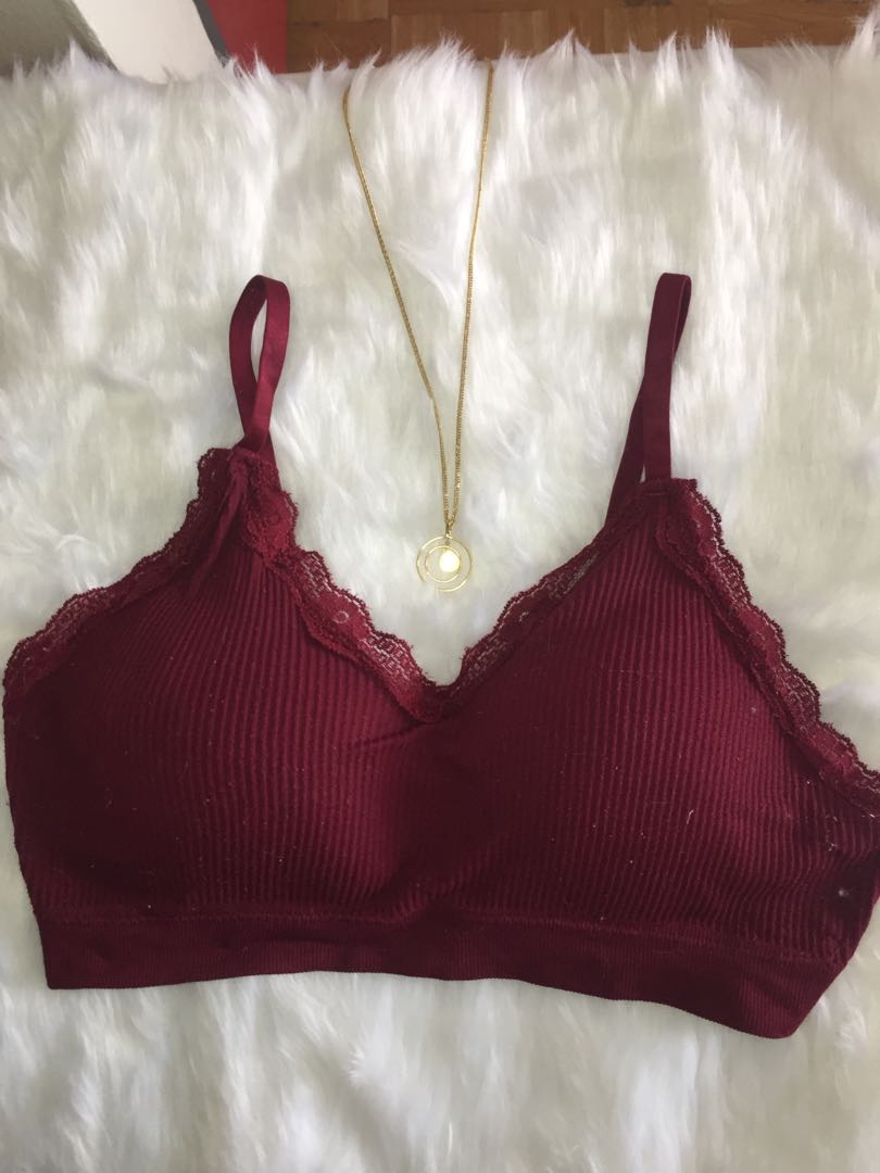 bralette maroon