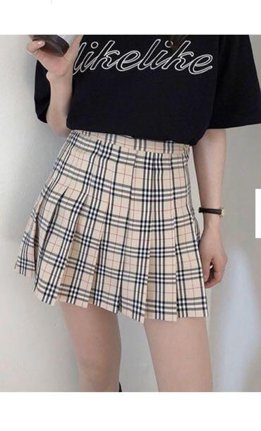 burberry plaid mini skirt