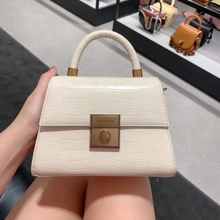 Charles and keith croc effect structured bag deals