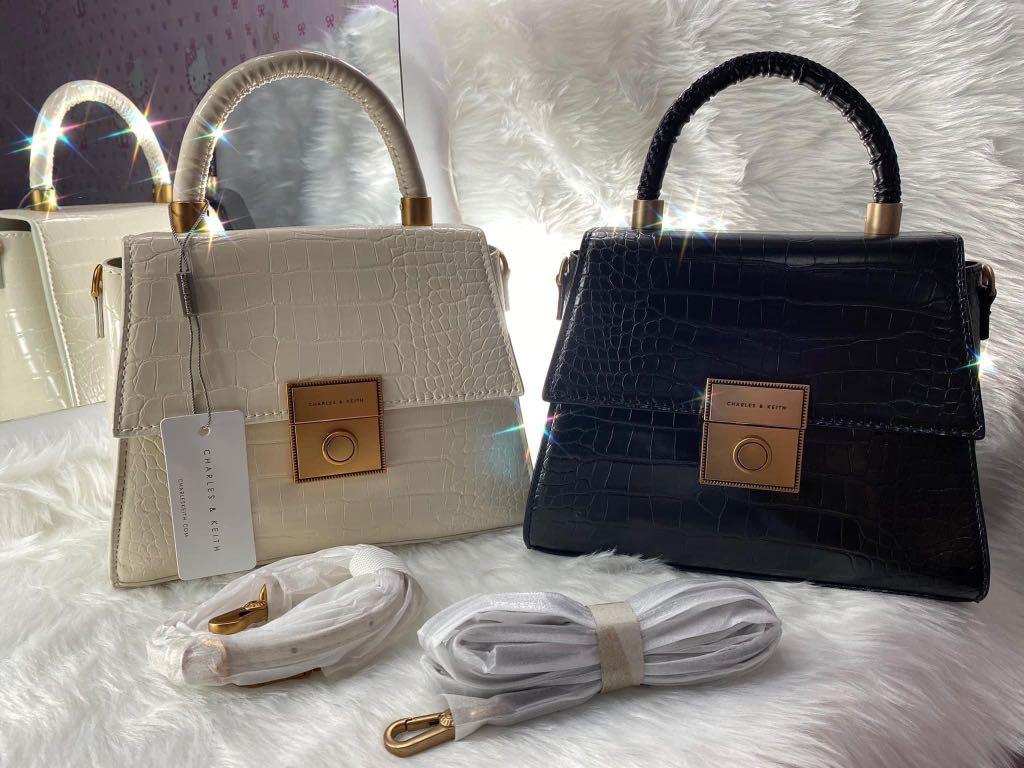 croc effect structured bolsa charles and keith