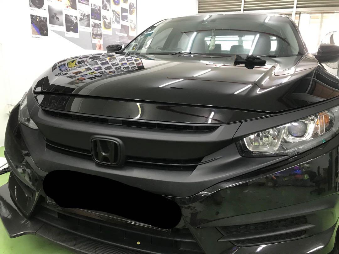 Civic Fc Grille Matte Black Wrap Car Accessories Accessories On Carousell
