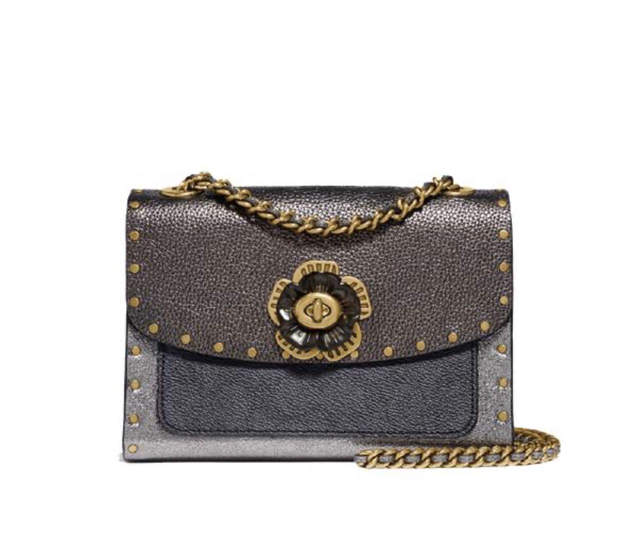Coach Parker grey metallic Luxury Bags Wallets on Carousell