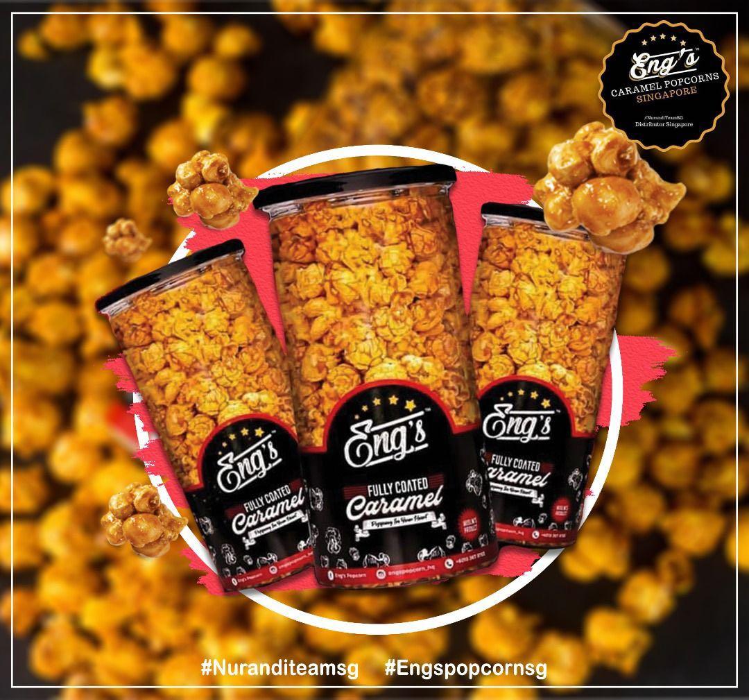Eng S Popcorn Fully Coated Caramel Popcorn Newborn 300g Food Drinks Packaged Instant Food On Carousell