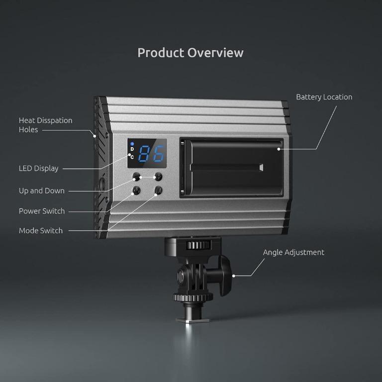 ESDDI LED Camera Video Light, 144 LED BIColor Temperature, for