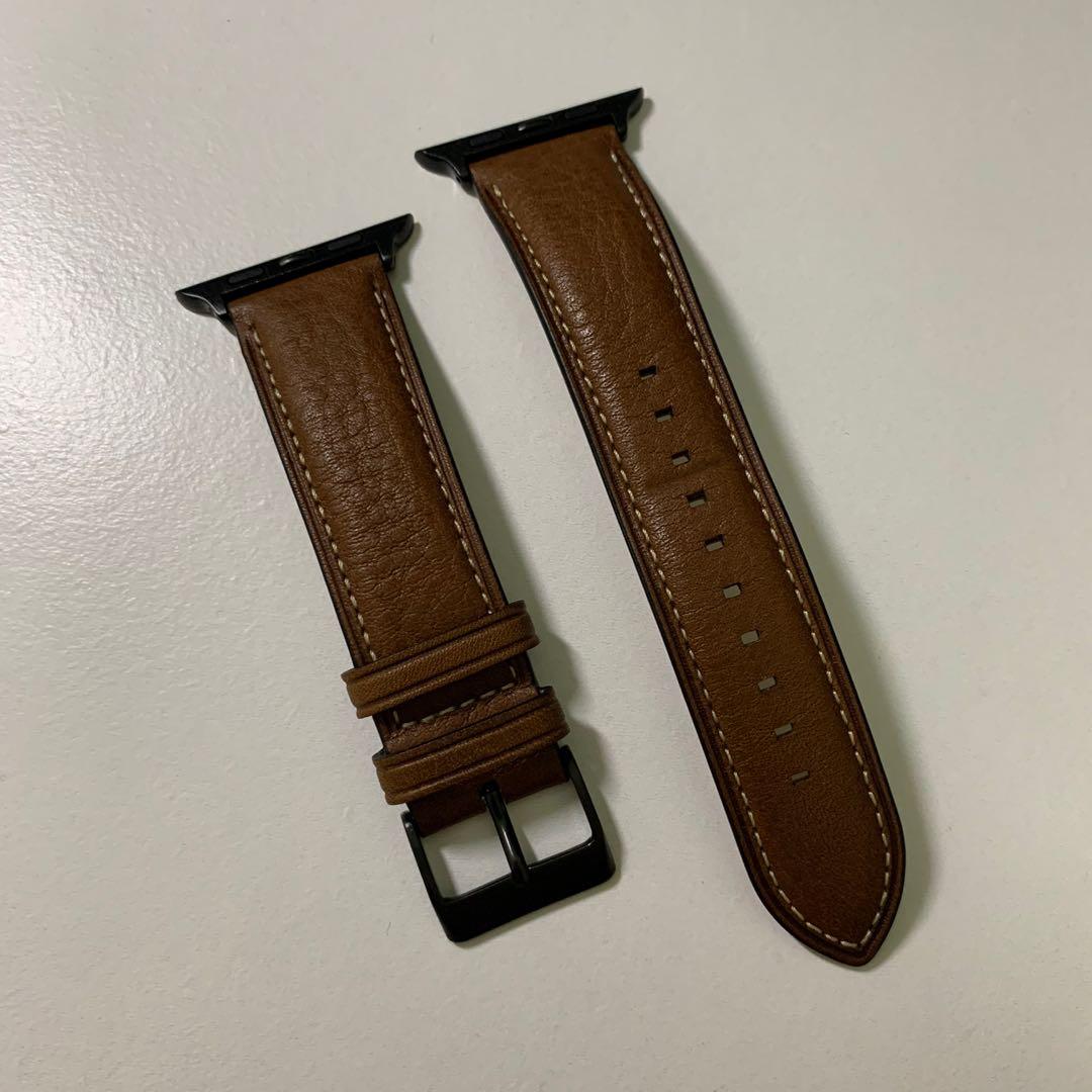 Fossil Leather Apple Watch Strap 44mm