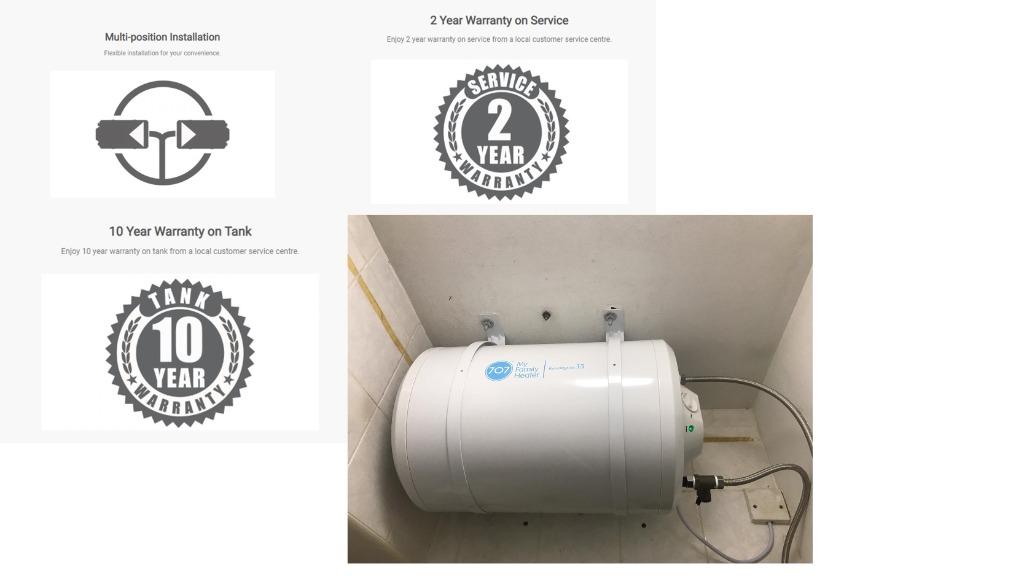 Free installation] 707 Kensington 35L Storage heater/ Tank Heater/ BTO  Heater, Furniture u0026 Home Living, Bathroom u0026 Kitchen Fixtures on Carousell
