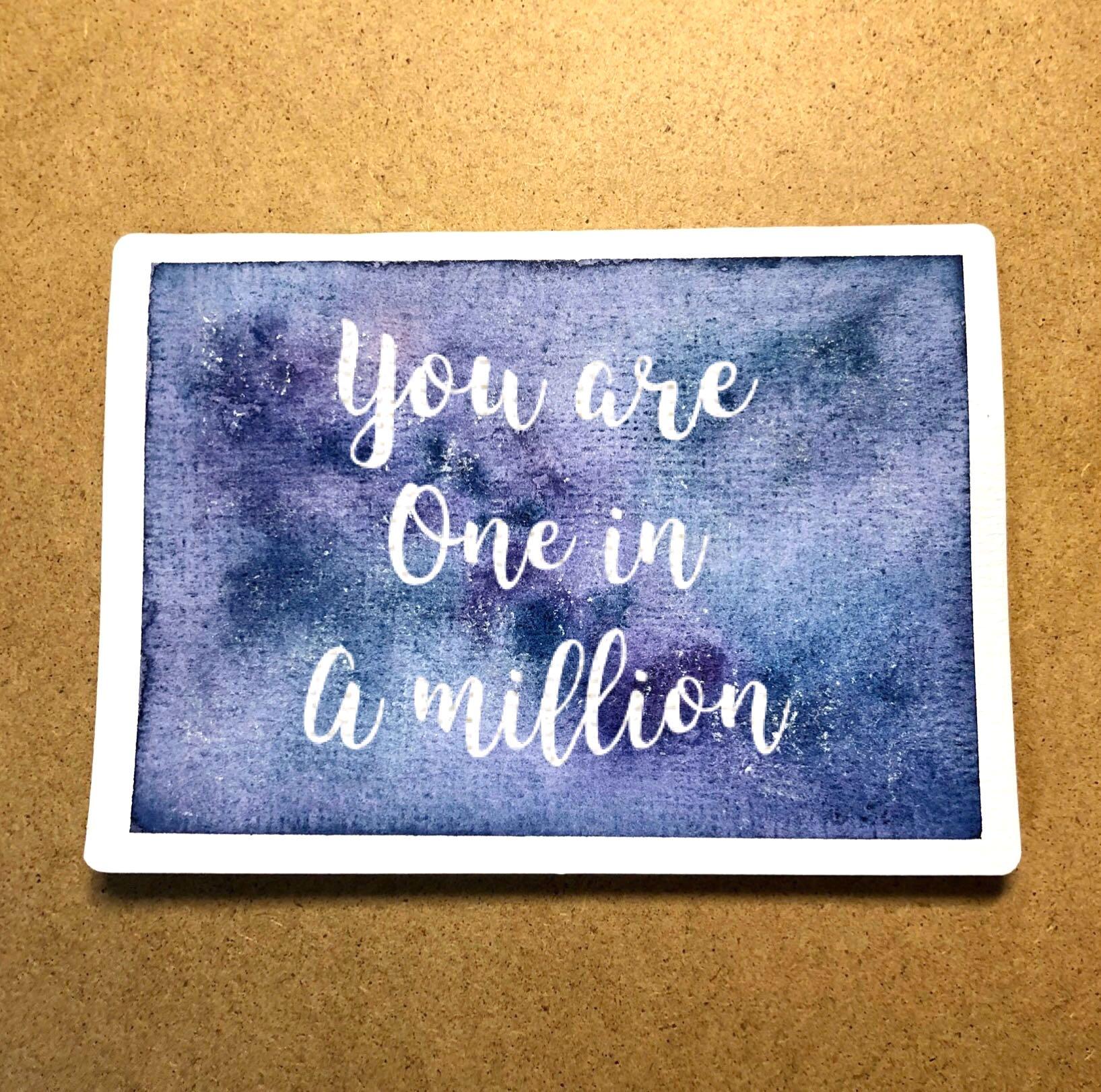 Galaxy card ; Love you card ; handmade card (customisable to other ...