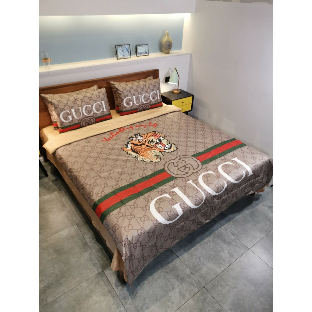 Gucci Bedsheet With Comforter Set Furniture Home Decor Cushions Linen On Carousell Check out our gucci designer comforter sets collection online with custom design and effective cost. gucci bedsheet with comforter set