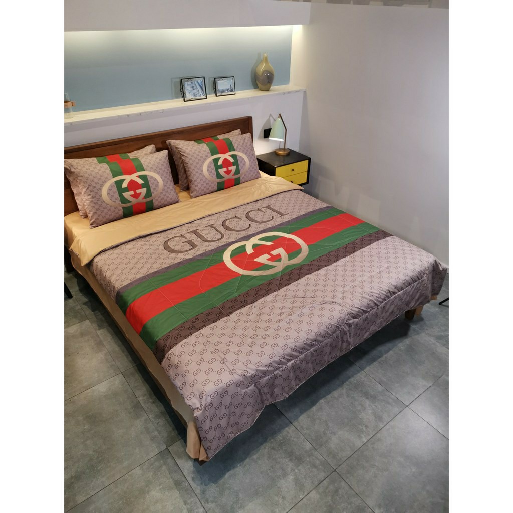 Gucci Bedsheet With Comforter Set, Furniture & Home Living, Bedding