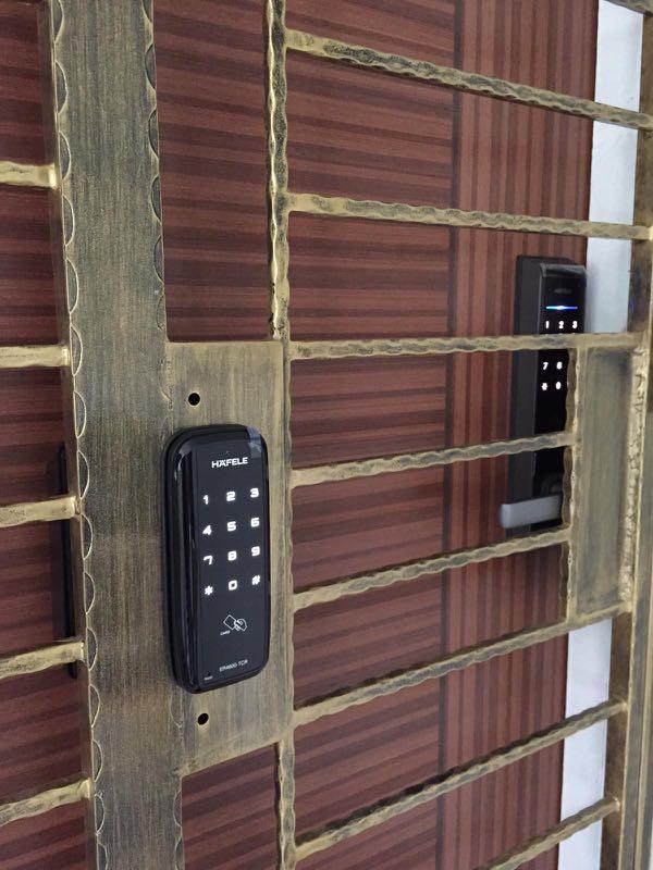 Hafele Digital Lock EL8000 wooden door lock + ER4600 metal gate lock