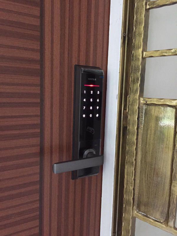 Hafele Digital Lock EL8000 wooden door lock + ER4600 metal gate lock