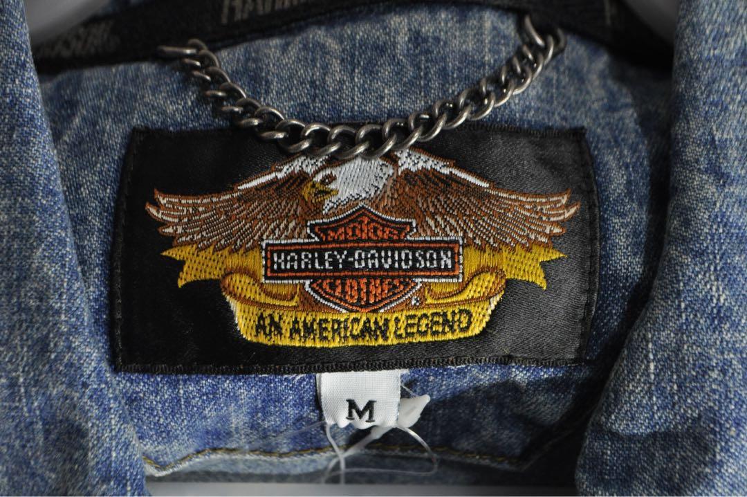 harley davidson denim jacket with eagle