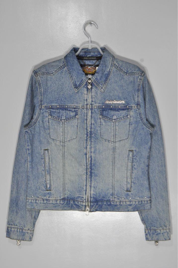 harley davidson denim jacket with eagle