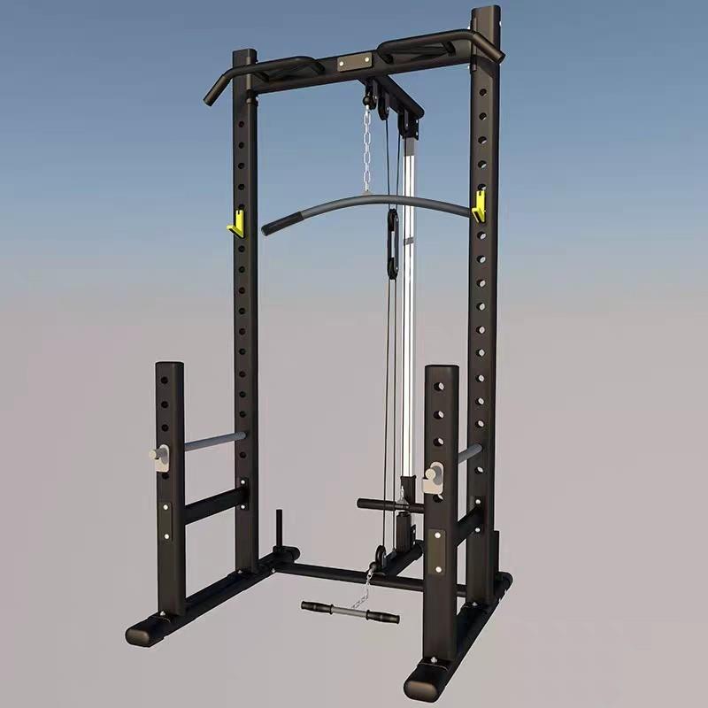 Home Gym MultiFunctional Half Rack Lat Pulldown Pulley Cable System