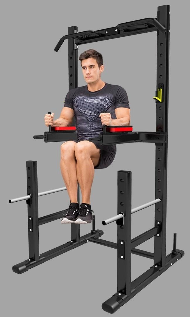 Home Gym MultiFunctional Half Rack Lat Pulldown Pulley Cable System