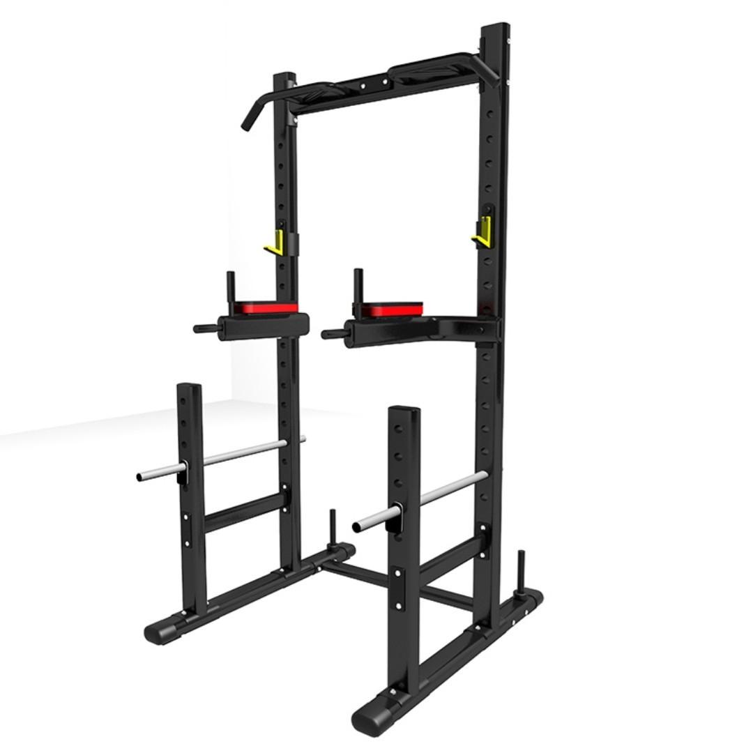 Home Gym MultiFunctional Half Rack Lat Pulldown Pulley Cable System