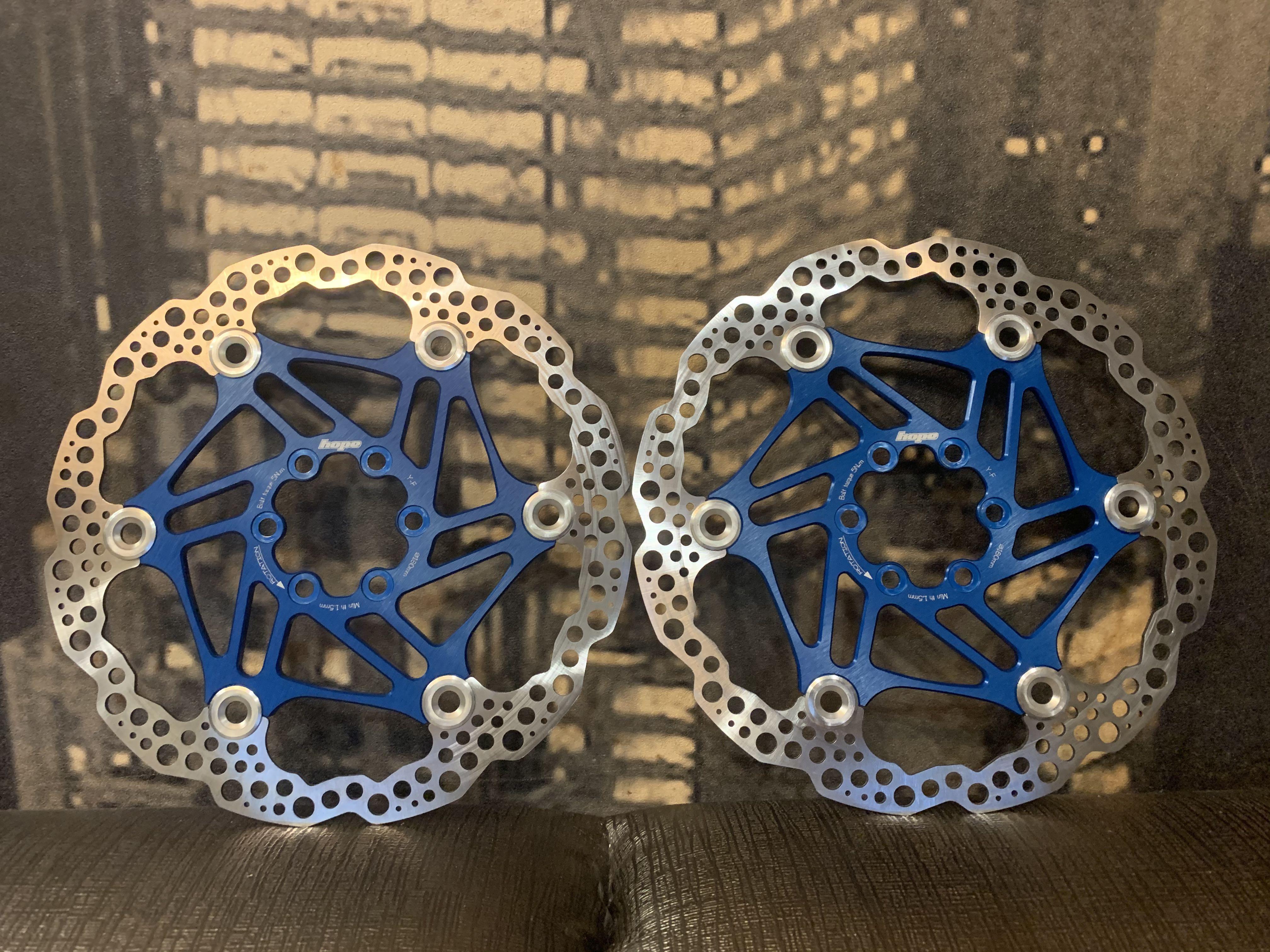 Hope 180mm Blue rotors Sports Equipment Bicycles Parts