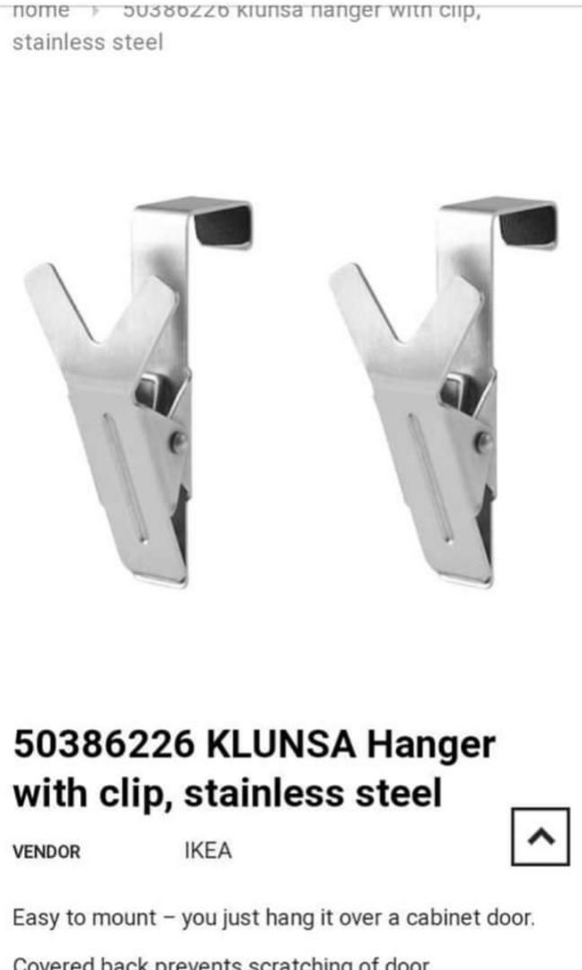 Ikea klunsa hanger with clip on sale