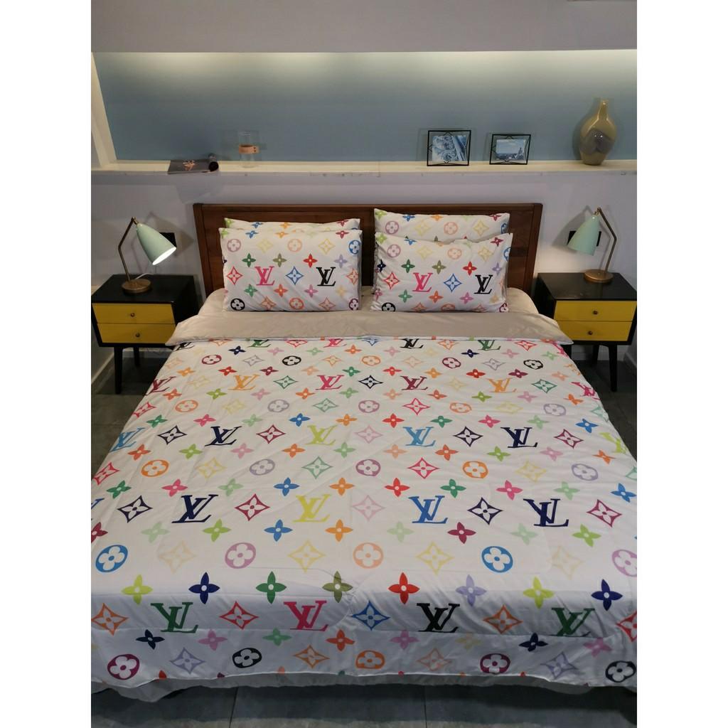 Louis vuitton Bedsheet With Comforter Set, Furniture, Home Decor