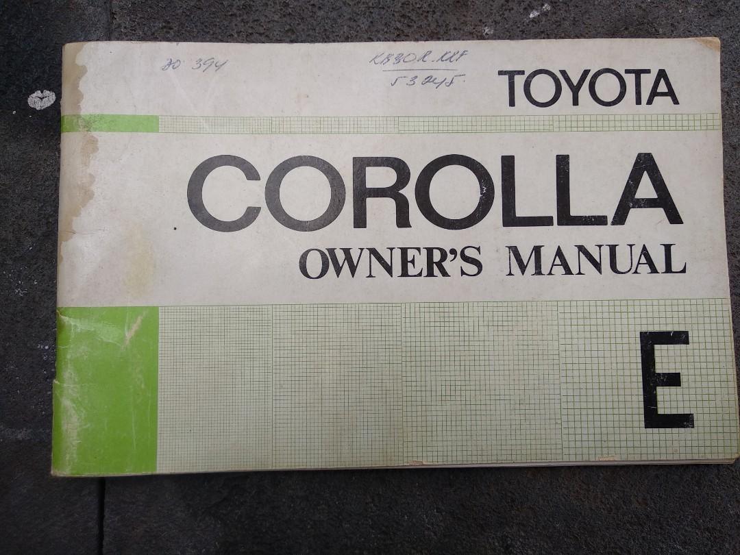 Manual Book n srv rec corolla KE30/35/36, Mobil & Motor, Mobil untuk