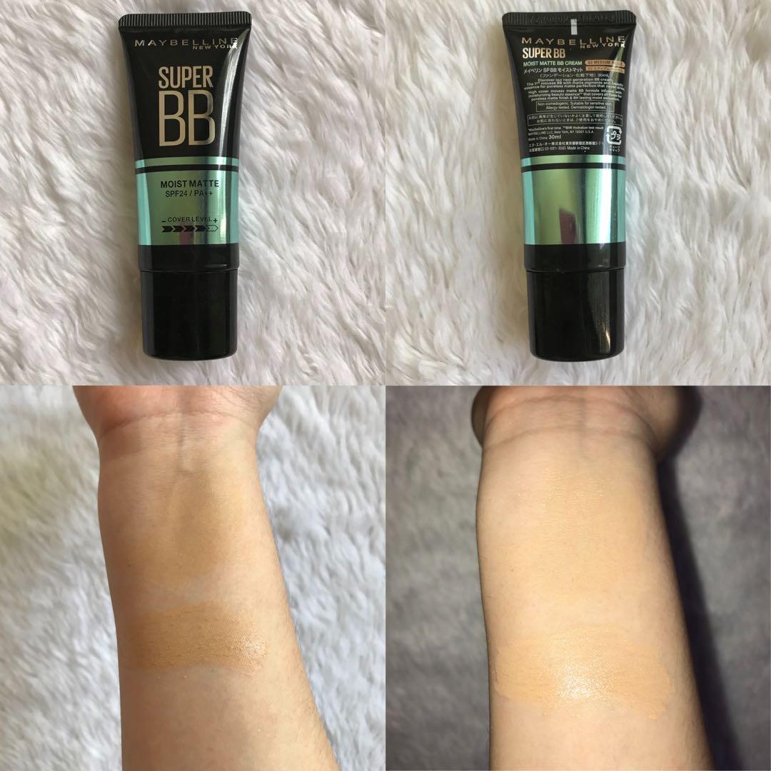 Maybelline Super BB Moist Matte Cream in 02 Medium Beige (Category: Makeup) located in Cebu City. Submitted by robinsjules (Listing ID 1014223679, Image 3). Description: Slightly used only ☺️ PAYMENT through BDO/PNB/Metrobank/GCash MEET-UPS in Cebu City every T TH S (Afternoon), preferably in Axis or Baseline DELIVERY within Cebu through Angkas/Grab/Lalamove (fee shouldered by buyer) SHIPPING nationwide through JRS/LBC (fee shouldered by buyer).