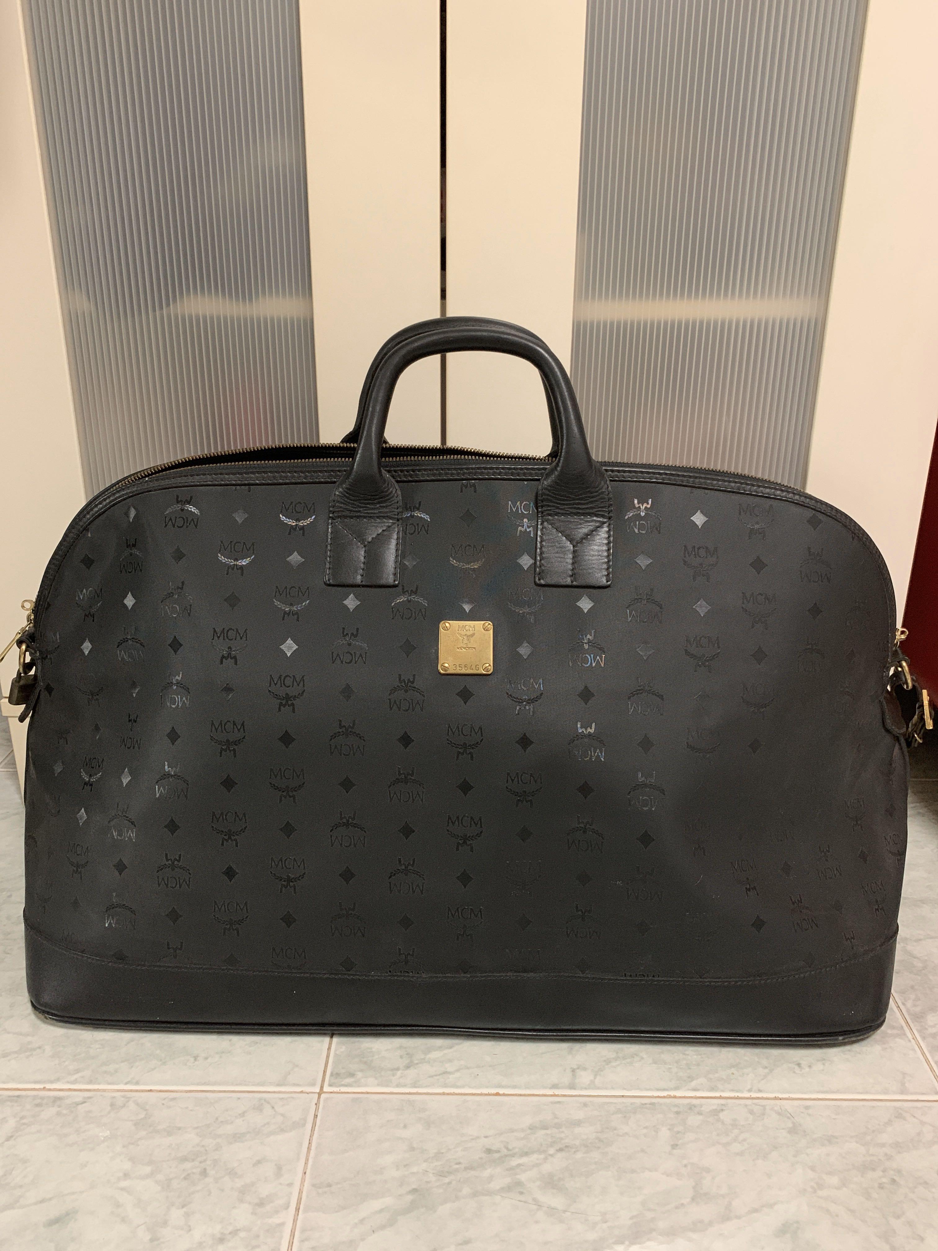MCM Vintage Visetos Canvas Travel Bag