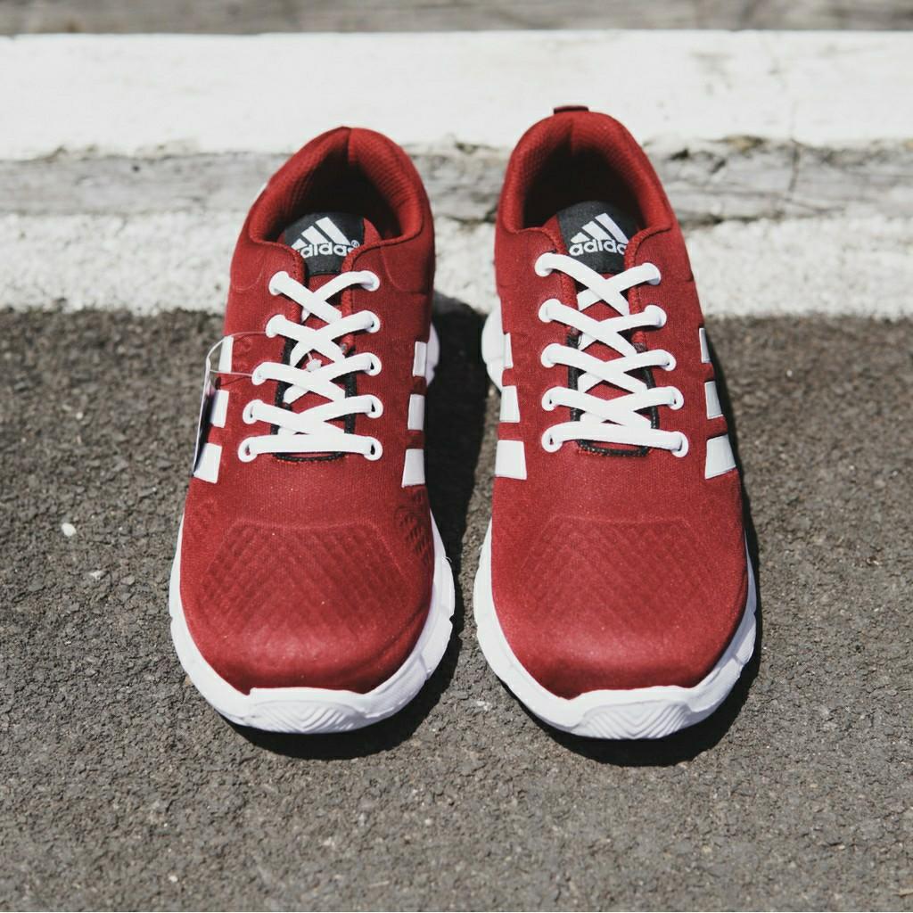 sports red shoes