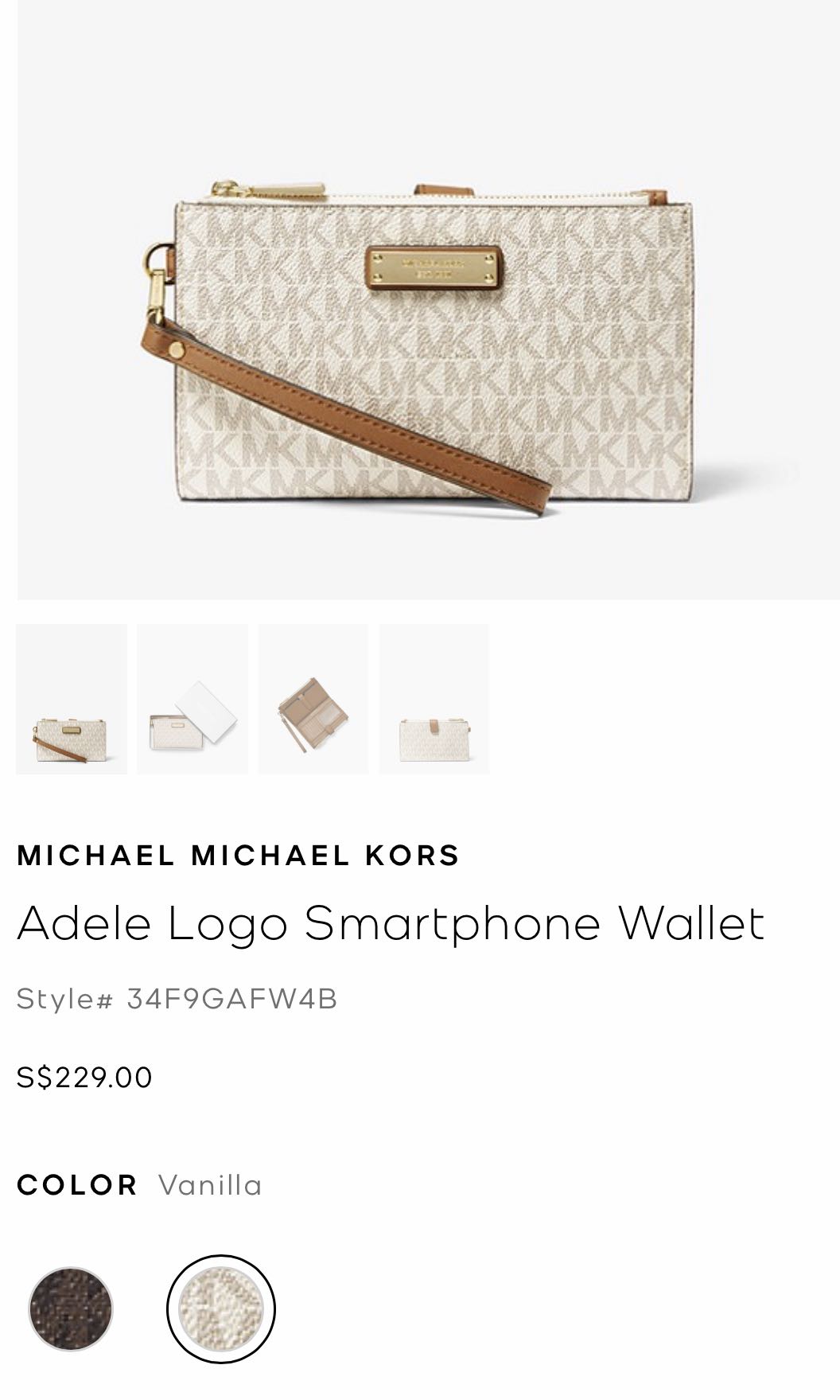 Michael Kors Adele Logo Smartphone Wallet, Luxury, Bags Wallets